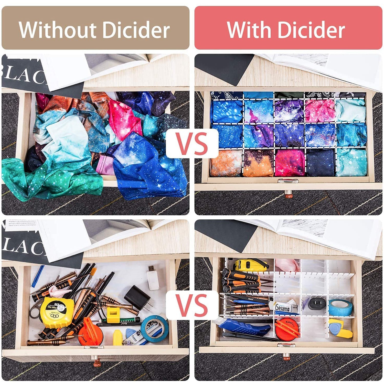 4146 Storage Box Drawer Organizer Drawer Cupboard Divider | Grid Closet Sorting Partition | Plastic Strips Separators box organizer (4 Pc Set ) 4146 Storage Box Drawer Organizer Drawer Cupboard Divider | Grid Closet Sorting Partition | Plastic Strips Separators box organizer (4 Pc Set )